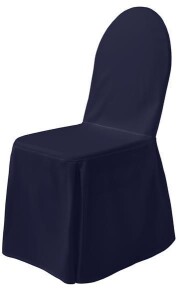 Expand BUDGET Stuhlhusse, Stuhlüberzug, Stuhlüberwurf mit Schleife Navyblau
