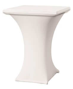 Expand BUDGET Tischplattenbezug, Schonbezug Stretch für 80x80cm Stehtisch Table Topper Weiß