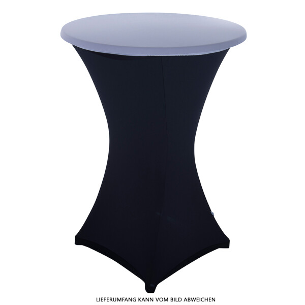 Tischplattenbezug Deckel für 80cm Stehtisch Stretch Table Topper grau