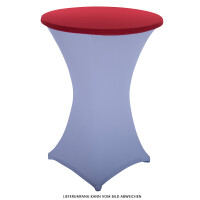 Tischplattenbezug Deckel für 80cm Stehtisch Stretch Table Topper rot