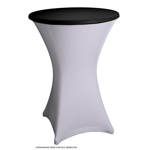 Tischplattenbezug Deckel für 80cm Stehtisch Stretch Table Topper schwarz