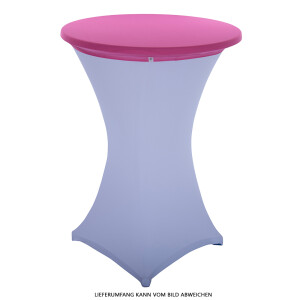 Tischplattenbezug Deckel für 80cm Stehtisch Stretch Table Topper pink