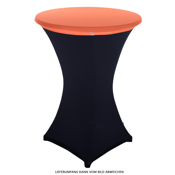Tischplattenbezug Deckel für 80cm Stehtisch Stretch Table Topper orange