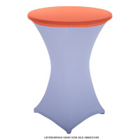 Tischplattenbezug Deckel für 80cm Stehtisch Stretch Table Topper orange