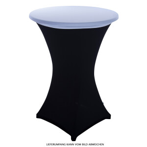 Expand BUDGET Tischplattenbezug, Schonbezug, Table Topper Stretch für 80cm Stehtisch Weiß