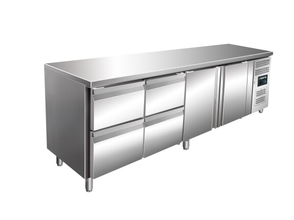 Kühltisch mit 2 Türen und 2x 2er Schubladenset, Modell KYLJA 4140 TN