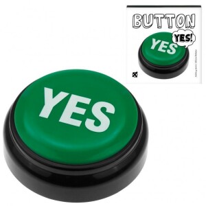 Button "Yes" Buzzer 4,2cm x 8,9cm Knopf mit "Yes" Sound grün