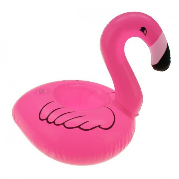 Aufblasbarer Getränkehalter Flamingo pink