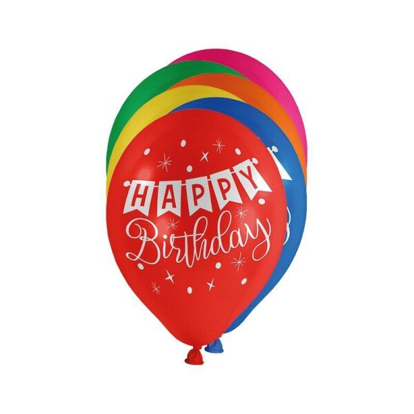 Happy Birthday Ballons bunt 50er Pack
