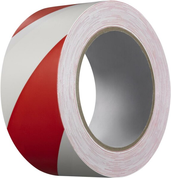 339 Kip PVC-Warnband, 50mm Breit, 33M, Rot/Weiß