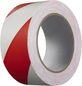 339 Kip PVC-Warnband, 50mm Breit, 33M, Rot/Weiß