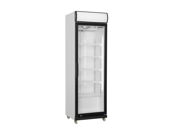 Kühlschrank mit Glastür und Werbetafel,  Modell GTK 425