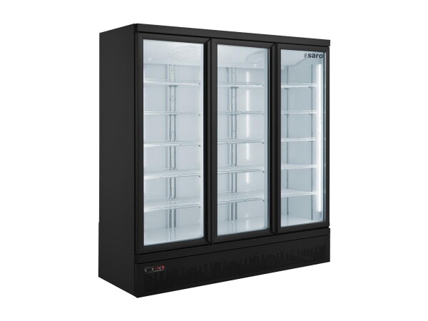 Kühlschrank mit 3 Glastüren - schwarz/weiß, Modell GTK 1530