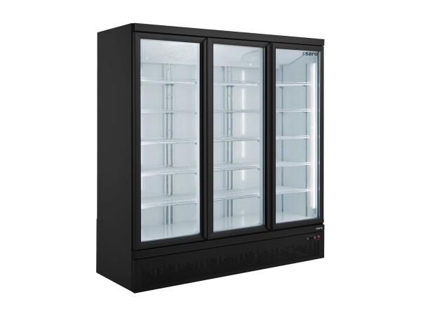 Tiefkühlschrank mit 3 Glastüren, Modell GTK 1480  - schwarz/weiß
