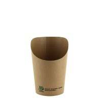 50 Wrap-cups, Pappe "pure" 230 ml 10 cm x 6 cm x 8 cm braun "100% Fair"