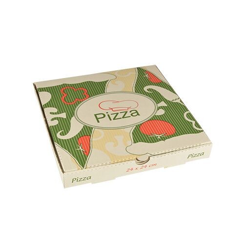 Pizzakartons, Cellulose "pure" eckig 24 cm x 24 cm x 3 cm