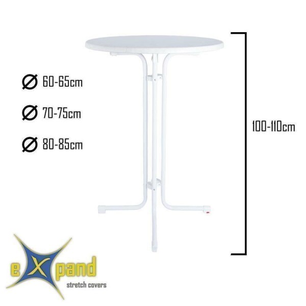 Tischplattenbezug Deckel für 75-80cm champagner Stehtisch Stretch Table Topper 
