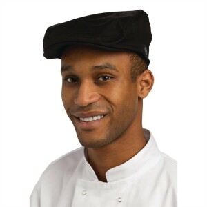 Chef Works Flache Kappe schwarz M