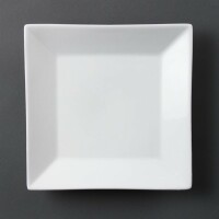 Olympia Whiteware quadratische Teller 25cm (6 Stück)