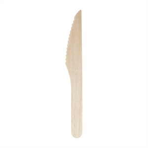 Fiesta Green Einweg Holzbesteck Messer Biologisch abbaubar (100 Stück)