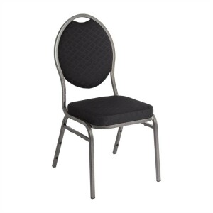 Bolero Bankettstühle mit ovaler Lehne schwarz (4...