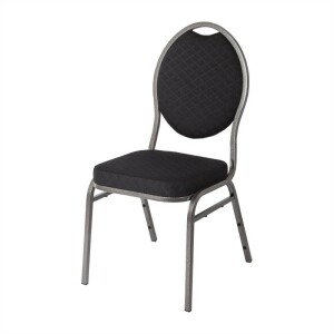 Bolero Bankettstühle mit ovaler Lehne schwarz (4 Stück)