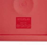 Hygiplas Deckel quadratisch für Vorratsbehälter 1,5 und 3,5L rot