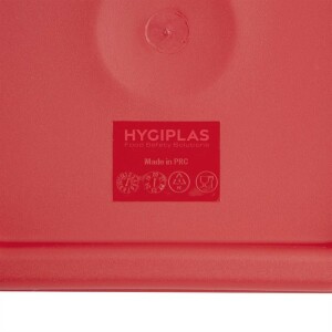 Hygiplas Deckel quadratisch für Vorratsbehälter 10 und 15L rot