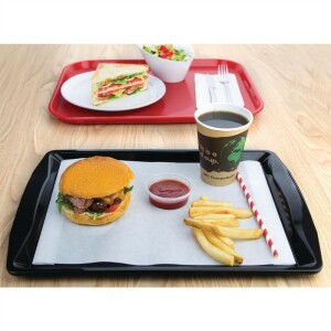 Olympia Kristallon Fast-Food-Tablett schwarz 42 x 30,5cm