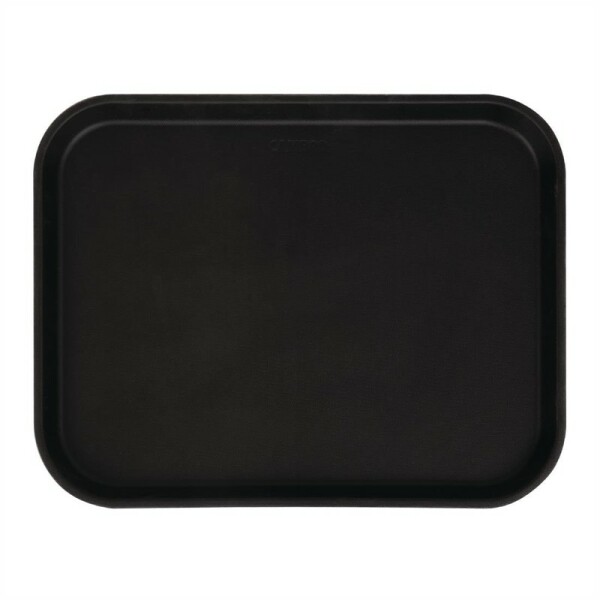 Cambro Camtread rechteckiges rutschfestes Fiberglas Tablett schwarz 45,7cm