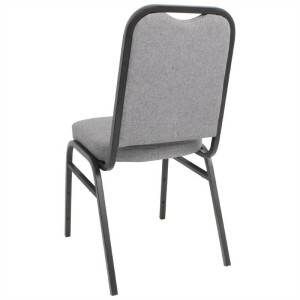 Bolero Bankettstühle mit quadratischer Lehne grau (4 Stück)
