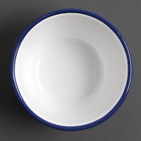 Olympia emaillierte Dessertschalen weiß-blau 7,5cm (6 Stück)