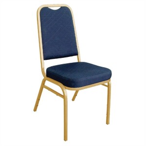 Bolero Bankettstühle mit quadratischer Lehne blau (4...