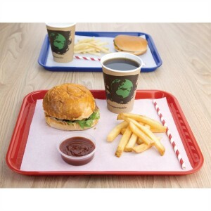Olympia Kristallon Fast-Food-Tablett rot 34,5 x 26,5cm