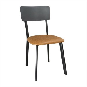 Bolero Stühle aus Metall & Polyurethan vintage braun (4 Stück) (4 Stück)