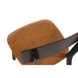 Bolero Stühle aus Metall & Polyurethan vintage braun (4 Stück) (4 Stück)