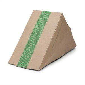 Vegware Kompostierbare Pappboxen für Sandwichecken (500 Stück)
