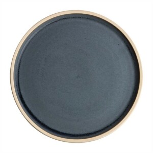 Olympia Canvas flacher runder Teller granit-blau 18cm (6 Stück)