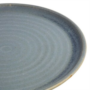 Olympia Canvas runder Teller mit schmalem Rand granit-blau 26,5cm (6 Stück)