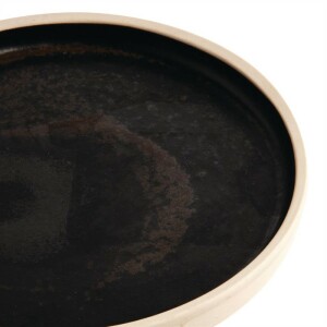 Olympia Canvas flacher runder Teller schwarz 18cm (6 Stück)