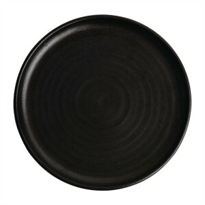 Olympia Canvas runder Teller mit schmalem Rand schwarz 26,5cm (6 Stück)