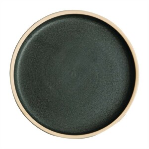Olympia Canvas flacher runder Teller dunkelgrün 18cm (6 Stück)