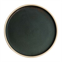 Olympia Canvas flacher runder Teller dunkelgrün 25cm (6 Stück)