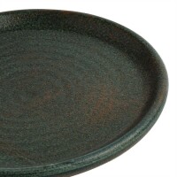 Olympia Canvas runder Teller mit schmalem Rand dunkelgrün 18cm (6 Stück)