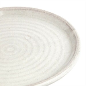 Olympia Canvas runder Teller mit schmalem Rand weiß 18cm (6 Stück)