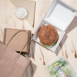 Fiesta Green kompostierbare Hamburgerboxen Kraft klein (200 Stück) (200 Stück)
