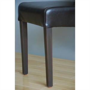 Bolero Esszimmerstühle mit runder Rückenlehne Kunstleder dunkelbraun (2 Stück)