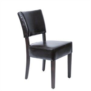 Bolero Esszimmerstühle mit tiefem Sitz Kunstleder dunkelbraun (2 Stück)