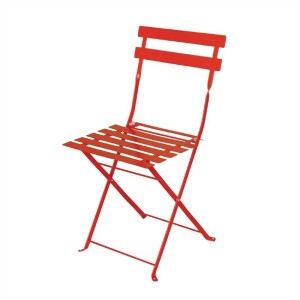Bolero klappbare Terrassenstühle Stahl rot (2...