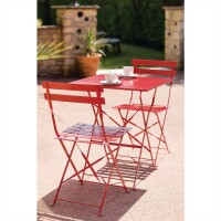 Bolero klappbare Terrassenstühle Stahl rot (2 Stück) (2 Stück)